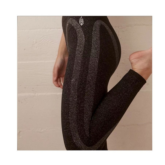 Free People | FP Movement Sparkle Lurex Athletic Workout Leggings High Waist - Picture 4 of 9
